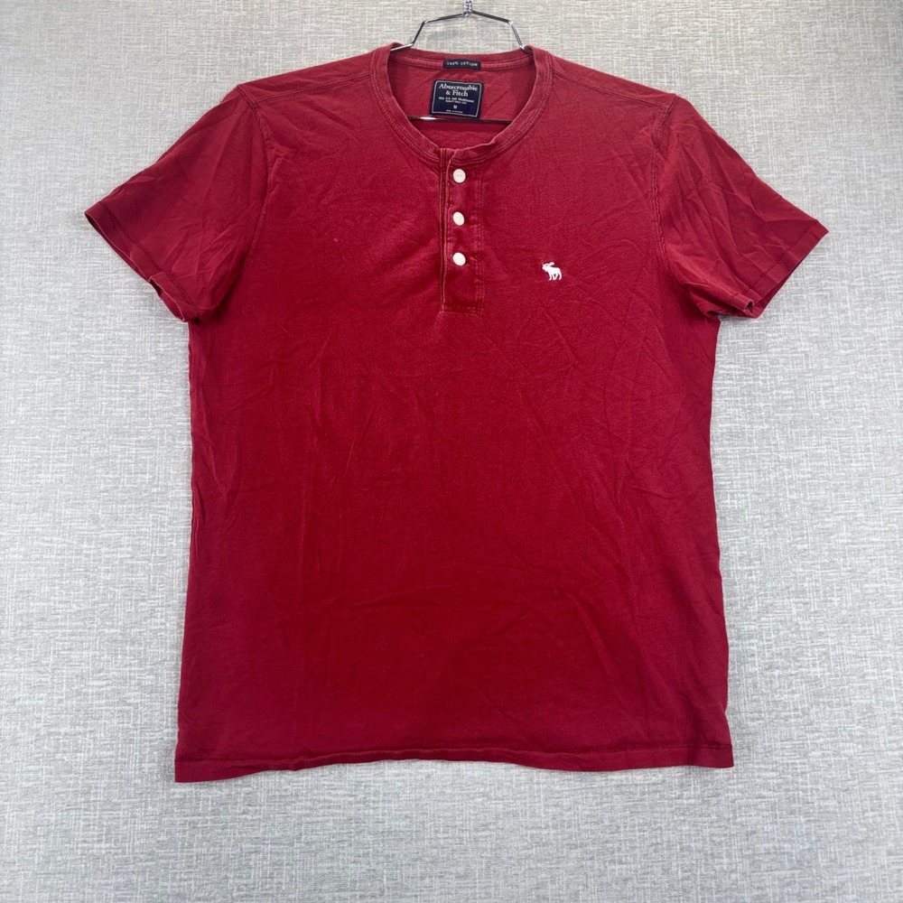 Abercrombie & Fitch Mens T-Shirt Graphic Soft Tee Red Blue Grey M lot of 3